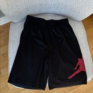 Jordan Black and Red Athletic Shorts (12-13 Years)